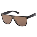 RE 7116 Retro Shield Sunglasses (Unisex) - Black Gold Mirror